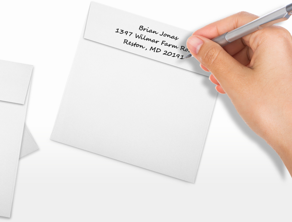 Premium White 32lb 5 x 5 Square Envelopes with Peel & Seal