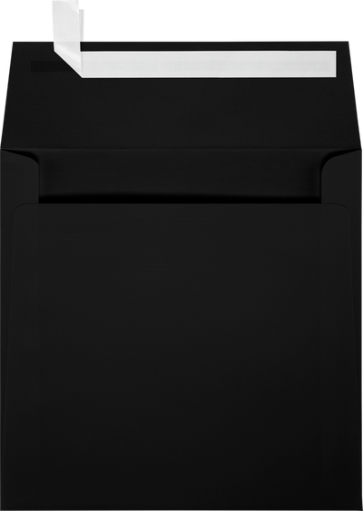 Black Linen 32lb 5 x 5 Square Envelopes with Peel & Seal