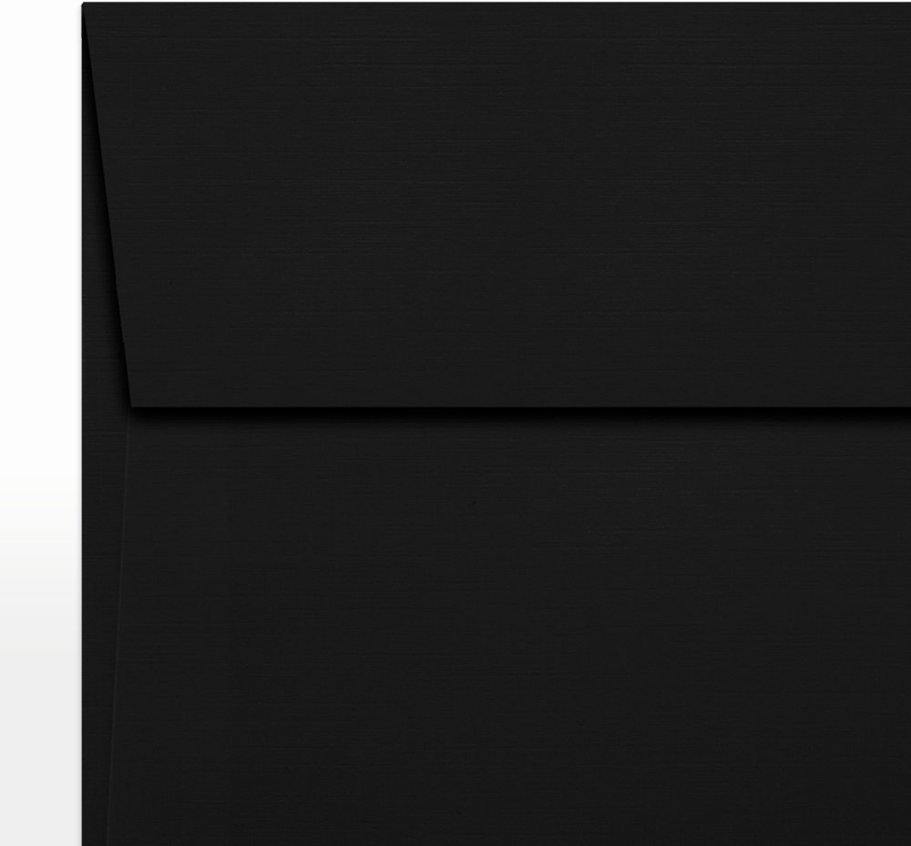 Black Linen 32lb 5 x 5 Square Envelopes with Peel & Seal