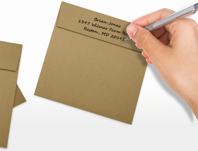 Grocery Bag 28lb 5 x 5 Square Envelopes with Peel & Seal