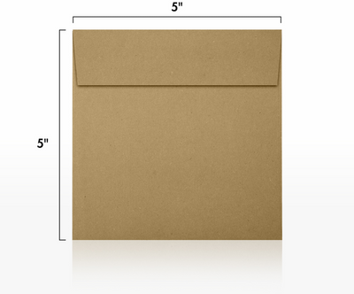 Grocery Bag 28lb 5 x 5 Square Envelopes with Peel & Seal