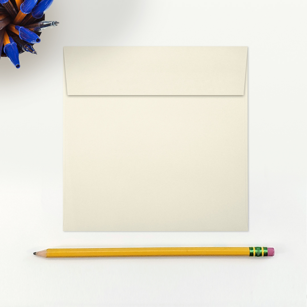 Natural 28lb Cougar 5 1/4 x 5 1/4 Square Premium Envelopes with Peel & Seal