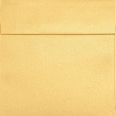 Gold Metallic 32lb 5 1/4 x 5 1/4 Square Envelopes with Peel & Seal
