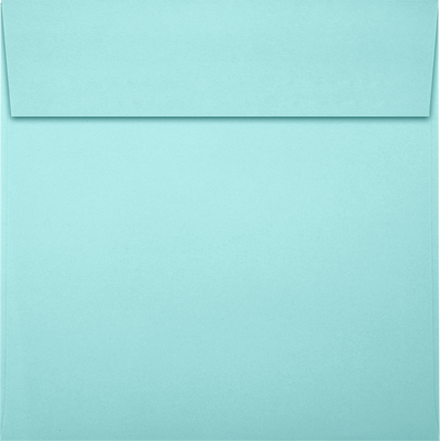 Seafoam Aqua Blue 32lb 5 1/4 x 5 1/4 Square Envelopes with Peel & Seal