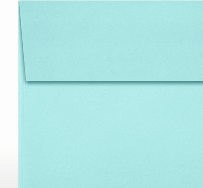 Seafoam Aqua Blue 32lb 5 1/4 x 5 1/4 Square Envelopes with Peel & Seal