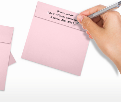 Baby Candy Pink 32lb 5 1/4 x 5 1/4 Square Envelopes with Peel & Seal