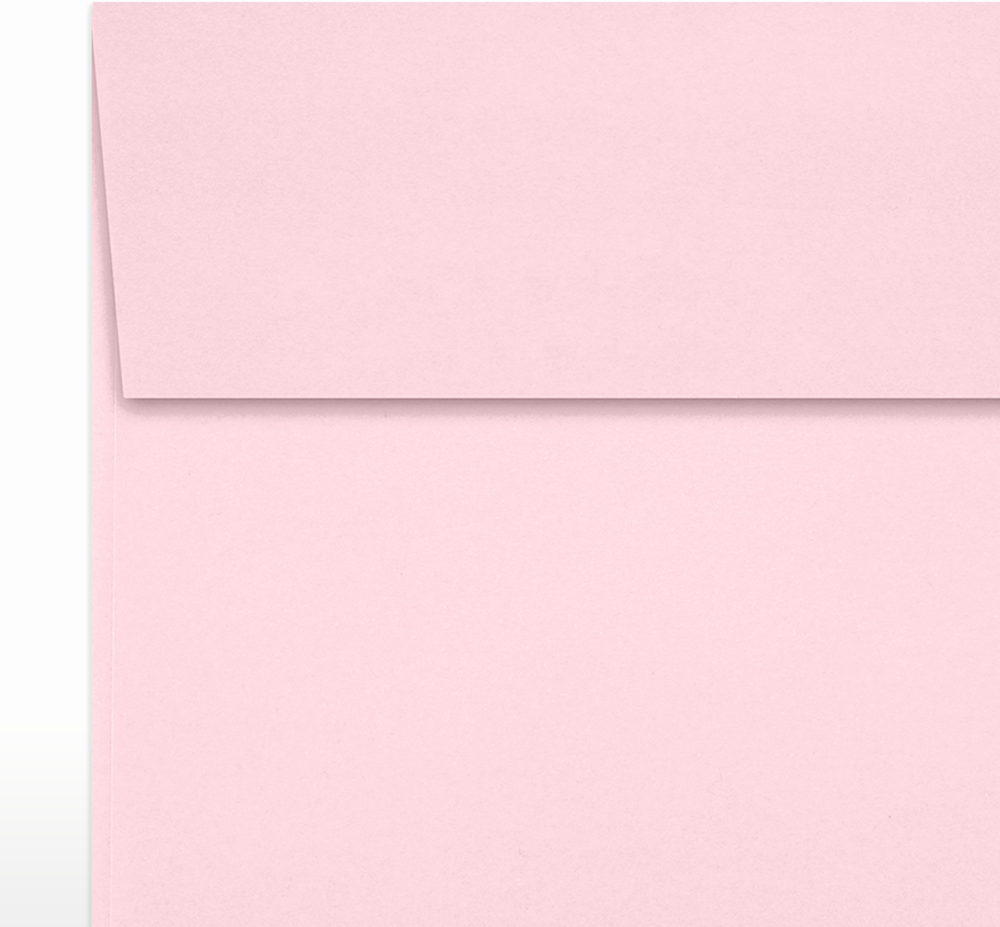 Baby Candy Pink 32lb 5 1/4 x 5 1/4 Square Envelopes with Peel & Seal