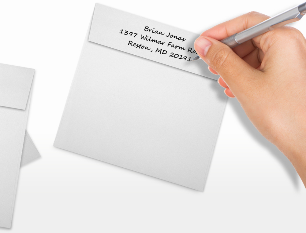 White 28lb 5 1/4 x 5 1/4 Square Envelopes with Peel & Seal