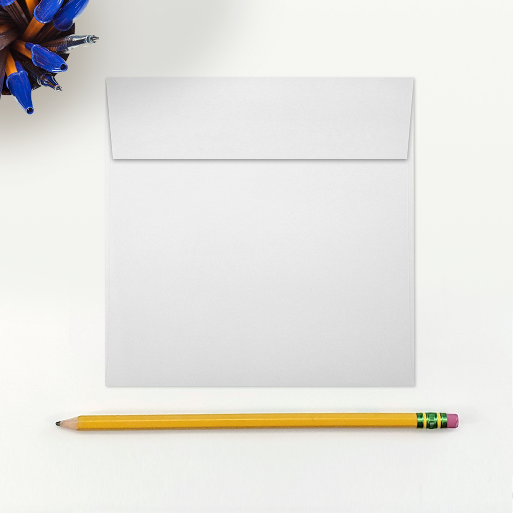 White 28lb 5 1/4 x 5 1/4 Square Envelopes with Peel & Seal