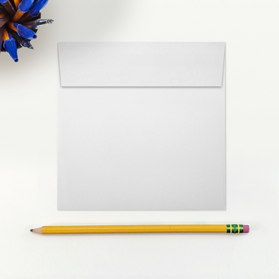 White 28lb 5 1/4 x 5 1/4 Square Envelopes with Peel & Seal