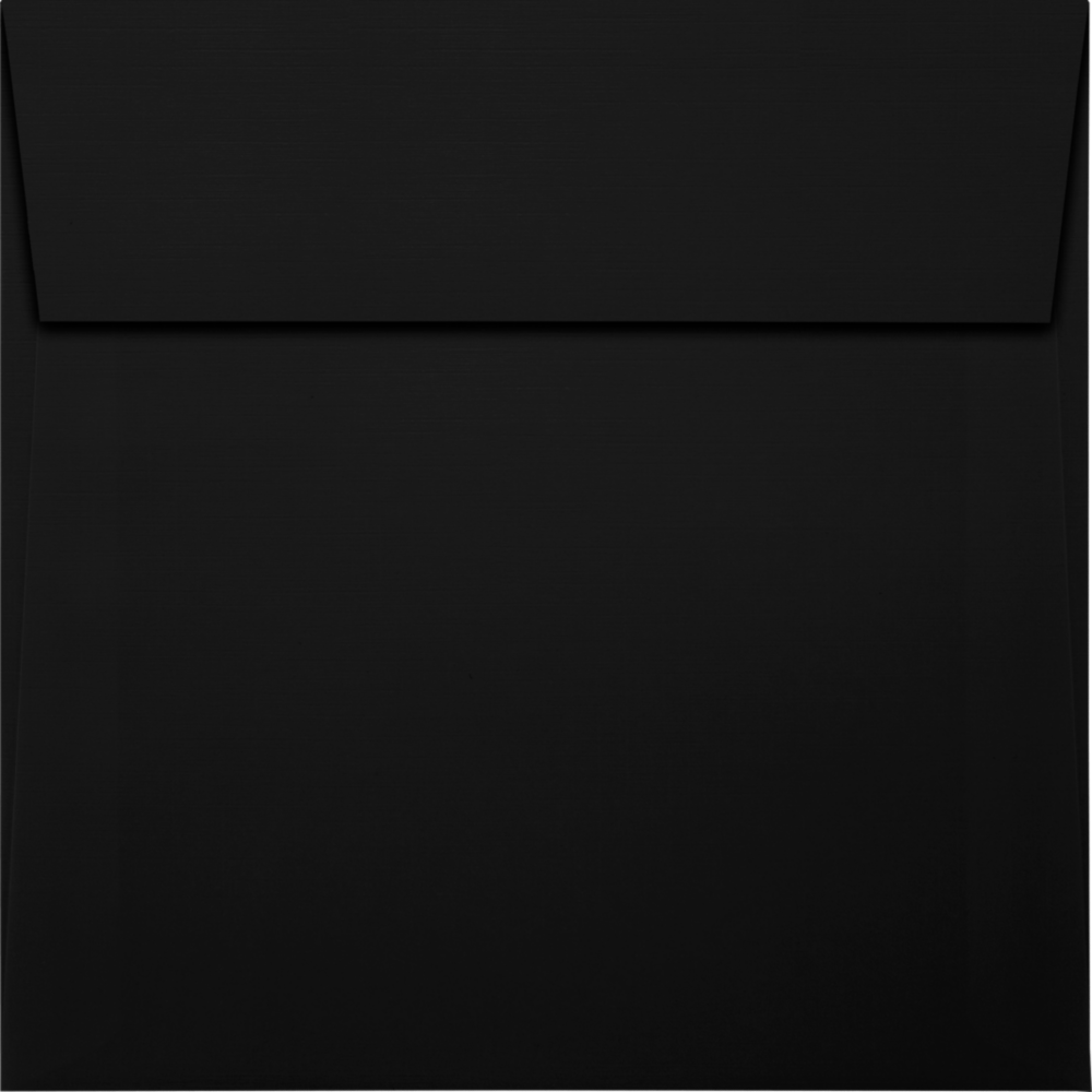 Black Linen 32lb 5 1/4 x 5 1/4 Square Envelopes with Peel & Seal