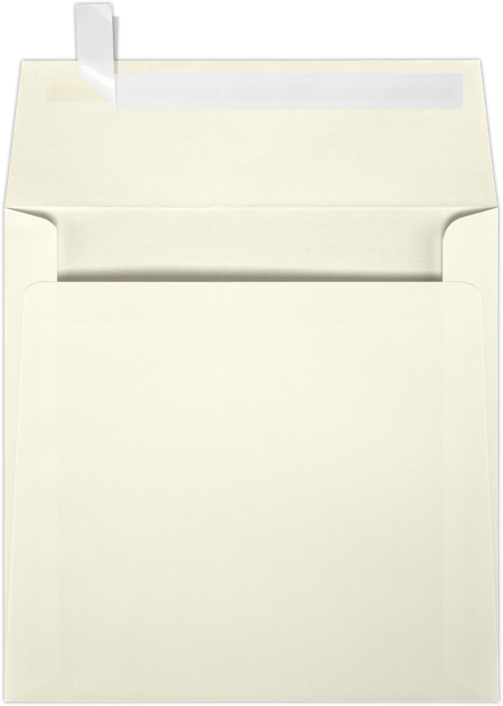 Natural Linen 32lb 5 1/4 x 5 1/4 Square Envelopes with Peel & Seal