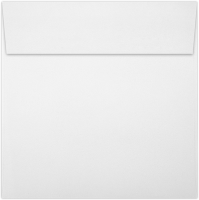 White Recycled 32lb 5 1/4 x 5 1/4 Square Envelopes with Peel & Seal