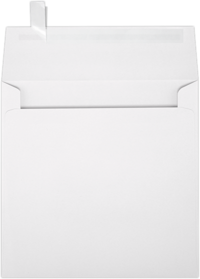 White Recycled 32lb 5 1/4 x 5 1/4 Square Envelopes with Peel & Seal