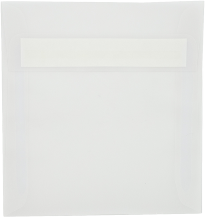 Clear Translucent 30lb 5 1/2 x 5 1/2 Square Envelopes with Peel & Seal