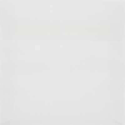 Clear Translucent 30lb 5 1/2 x 5 1/2 Square Envelopes with Peel & Seal