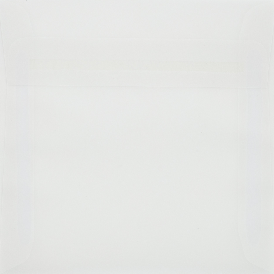 Clear Translucent 30lb 5 1/2 x 5 1/2 Square Envelopes with Peel & Seal