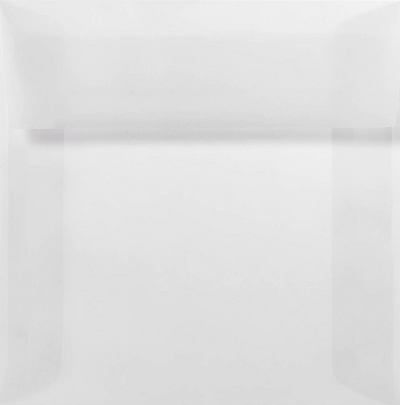 Clear Translucent 30lb 5 1/2 x 5 1/2 Square Envelopes with Peel & Seal