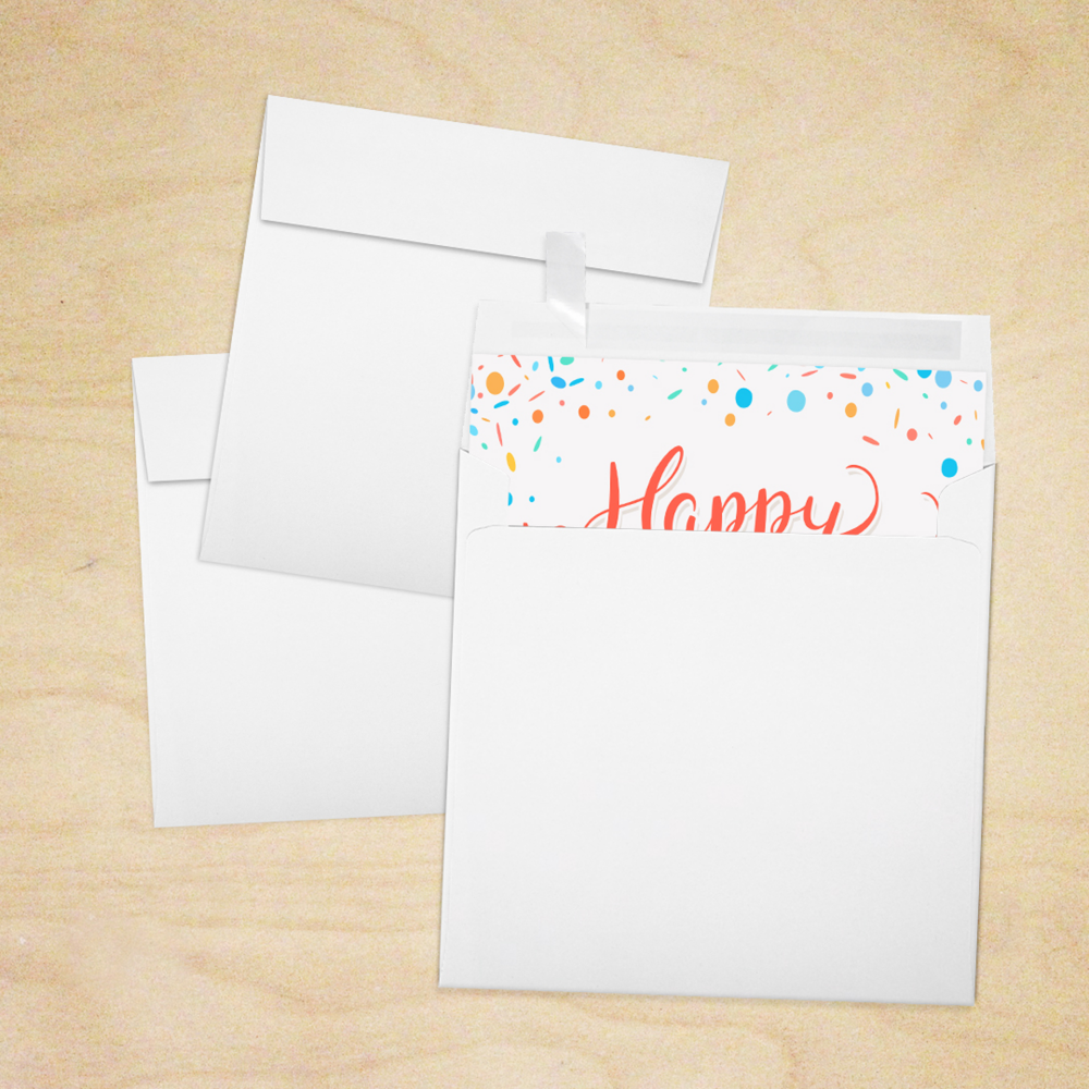 Premium White 32lb 5 1/2 x 5 1/2 Square Envelopes