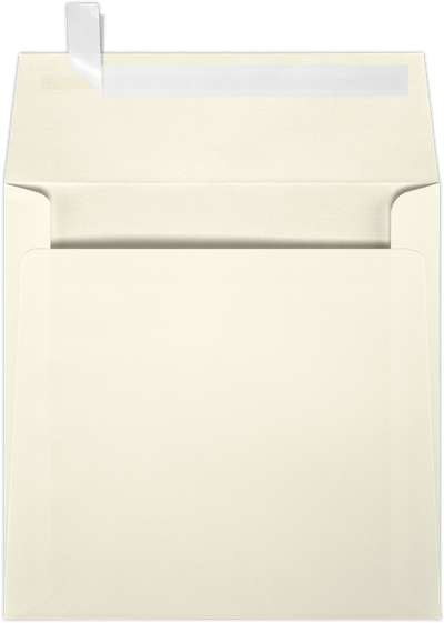 Natural Linen 32lb 5 3/4 x 5 3/4 Square Envelopes with Peel & Seal