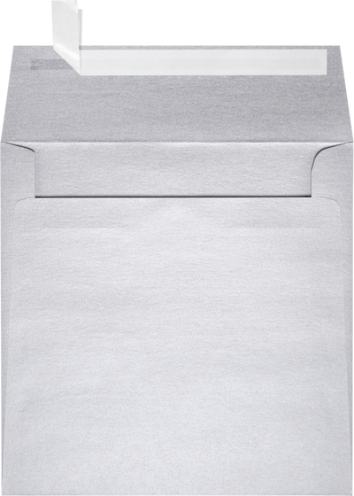 Silver Metallic 32lb 6 x 6 Square Envelopes with Peel & Seal