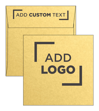 Gold Metallic 32lb 6 x 6 Square Envelopes with Peel & Seal