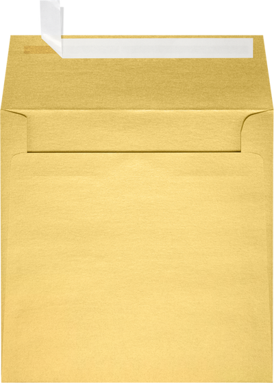 Gold Metallic 32lb 6 x 6 Square Envelopes with Peel & Seal