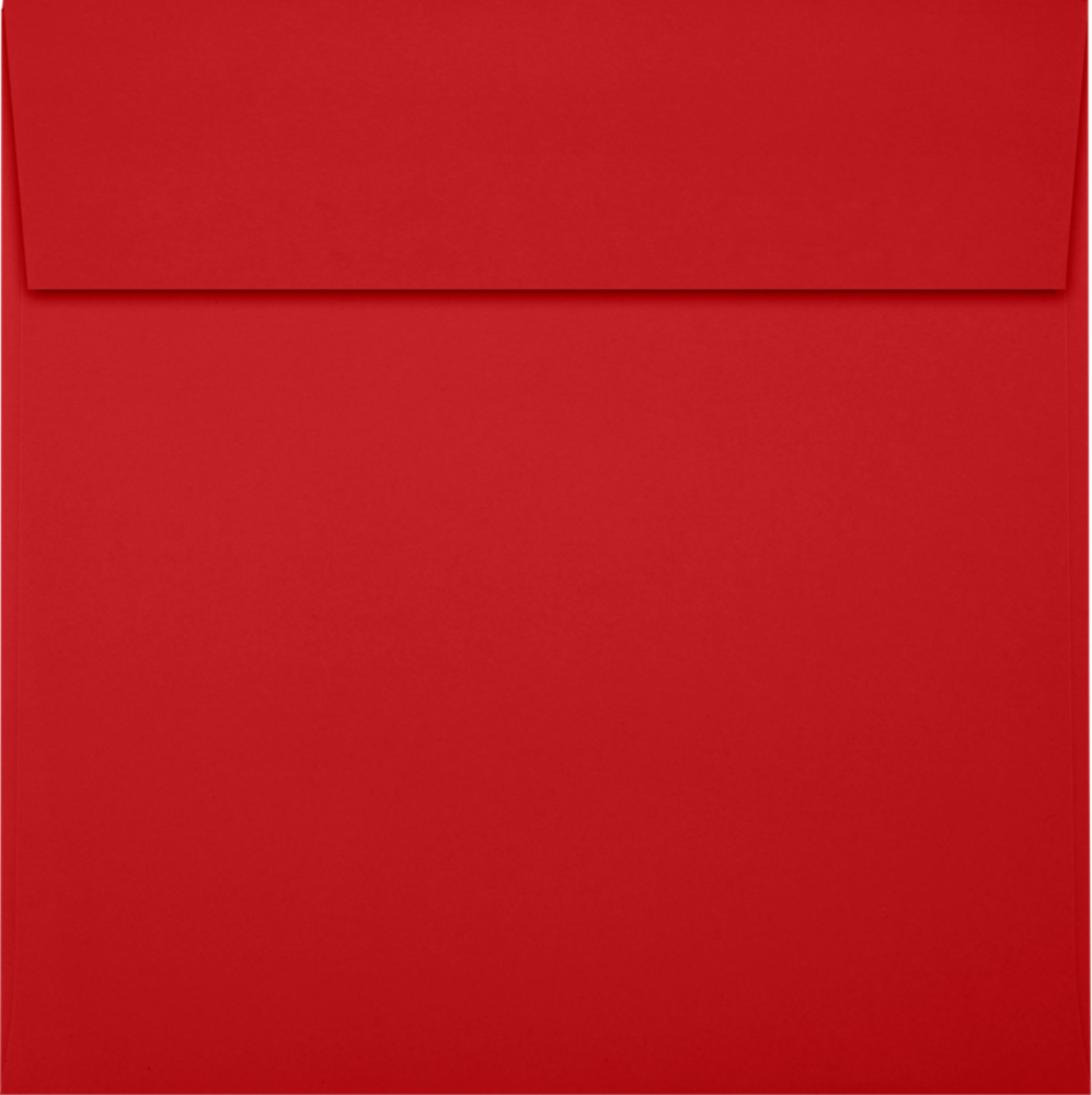 Red 32lb 6 x 6 Square Envelopes with Peel & Seal