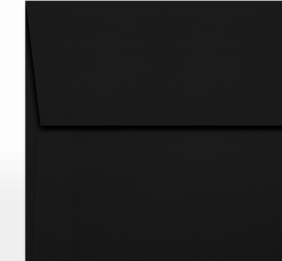 Black Linen 32lb 6 x 6 Square Envelopes with Peel & Seal