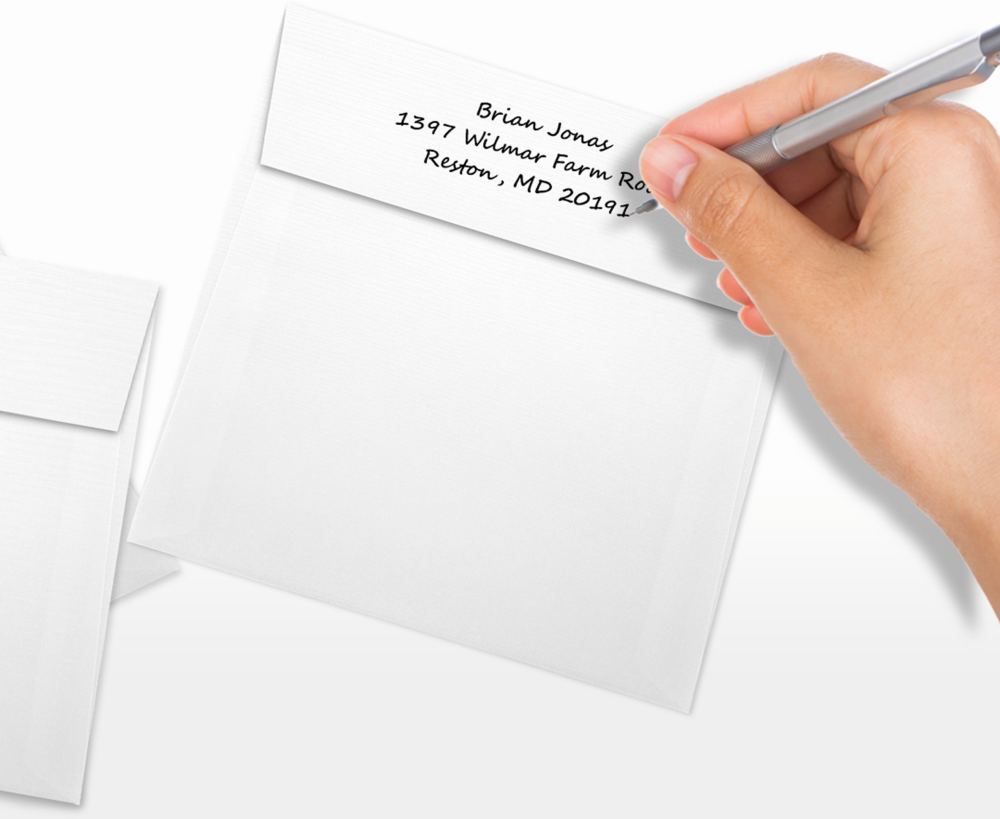 White Linen 32lb 6 x 6 Square Envelopes with Peel & Seal