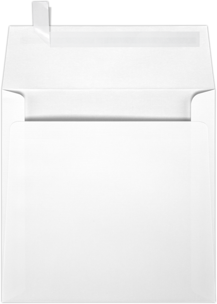 White Linen 32lb 6 x 6 Square Envelopes with Peel & Seal