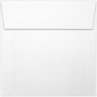 White Linen 32lb 6 1/4 x 6 1/4 Square Envelopes with Peel & Seal