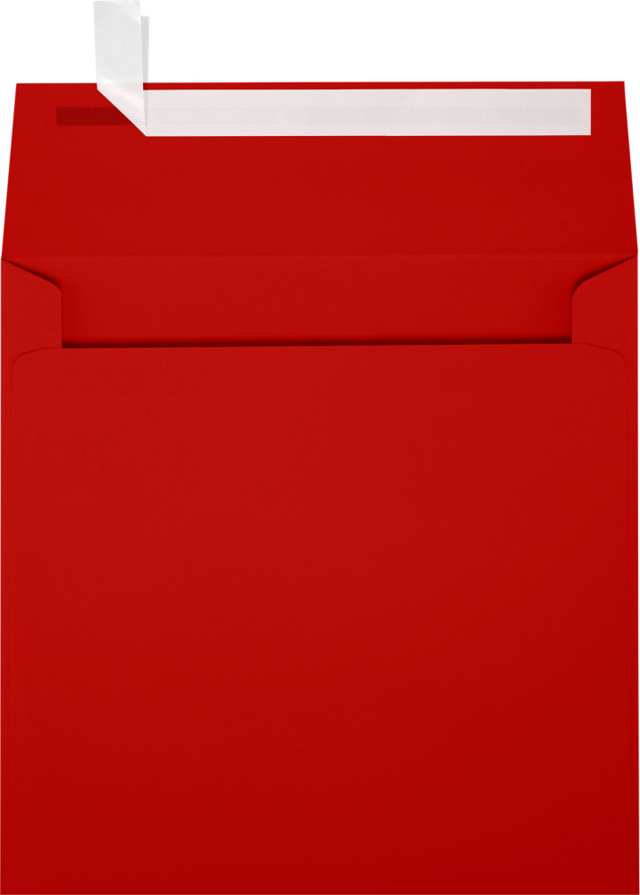 Red 24lb 6 1/2 x 6 1/2 Square Envelopes with Peel & Seal
