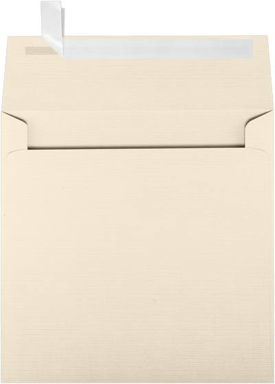 Natural Linen 32lb 6 1/2 x 6 1/2 Square Envelopes with Peel & Seal