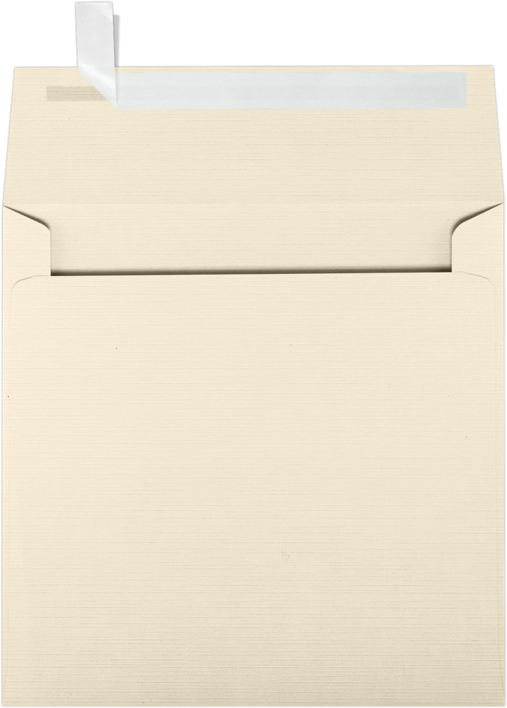 Natural Linen 32lb 6 1/2 x 6 1/2 Square Envelopes with Peel & Seal