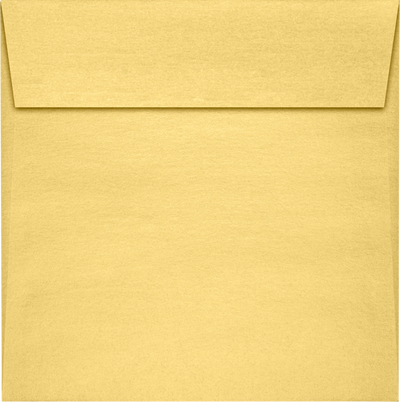 Gold Metallic 32lb 7 x 7 Square Envelopes with Peel & Seal