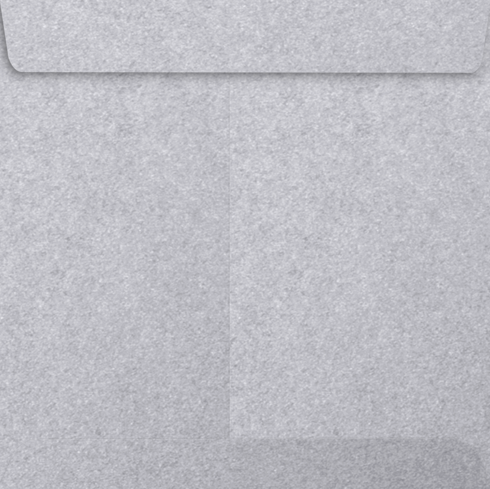 Silver Metallic 32lb 9 x 9 Square Envelopes with Peel & Seal