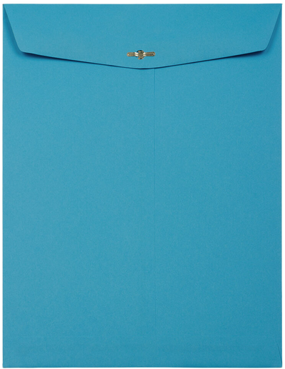 Pool Blue 24lb 10 x 13 Open End Envelopes with Clasp
