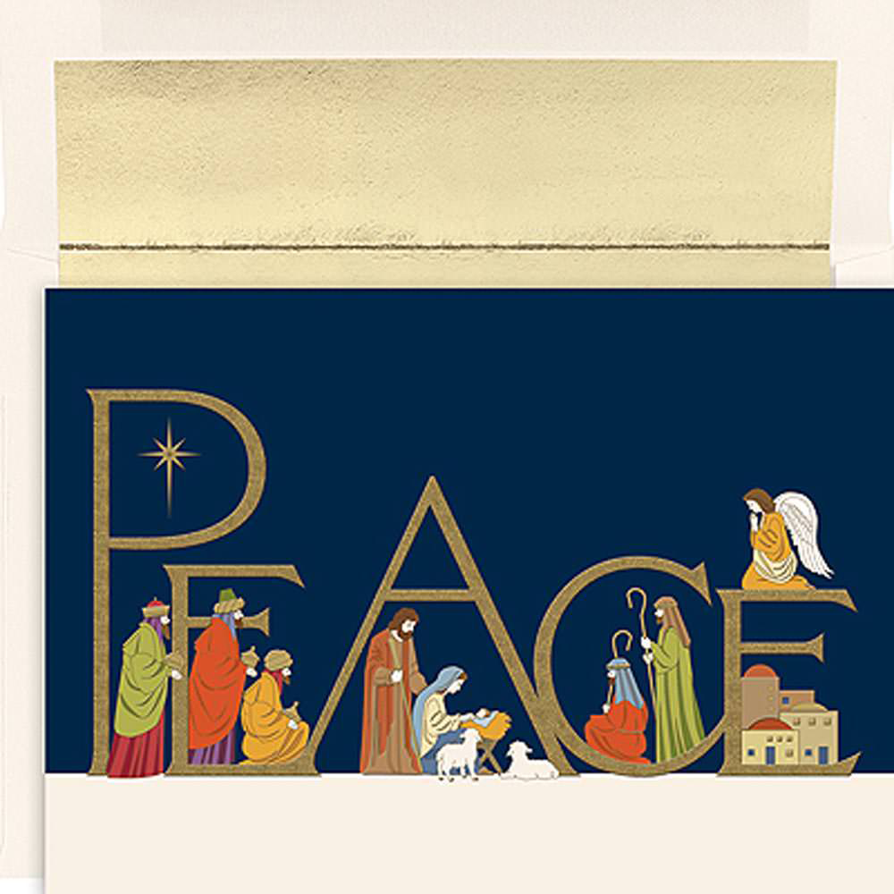 Peaceful Night Christmas Cards - 15 Pack