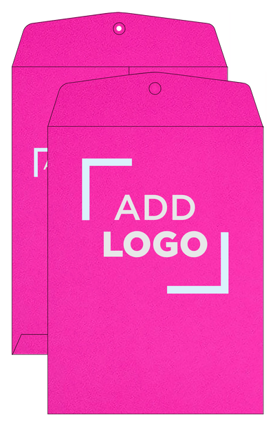 Fuchsia Pink Magenta 24lb 9 x 12 Open End Envelopes with Clasp