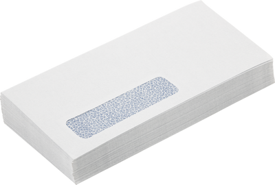 White with Security Tint 24lb #10 Window Laser Safe Envelopes (4 1/8 x 9 1/2)
