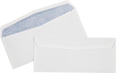White with Security Tint 24lb #10 Window Laser Safe Envelopes (4 1/8 x 9 1/2)