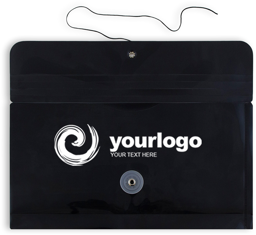 Buy Black Button & String Plastic Envelope - 5 1/4 x 10 - Envelopes