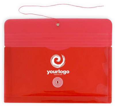Red #10 Business Plastic Envelopes (5 1/4 x 10) with Button & String