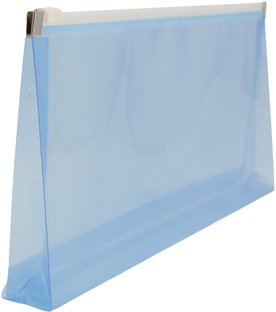 Blue #10 Business Plastic Envelopes (4 1/8 x 9 1/2) with Zip Closure
