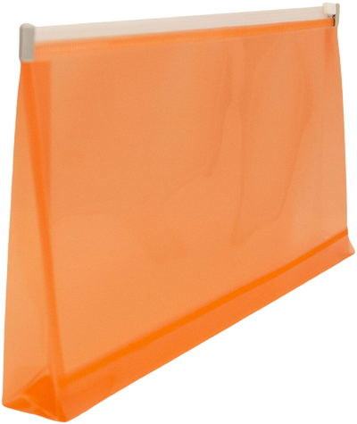 Bright Orange #10 Business Plastic Envelopes (4 1/8 x 9 1/2) with Zip Closure