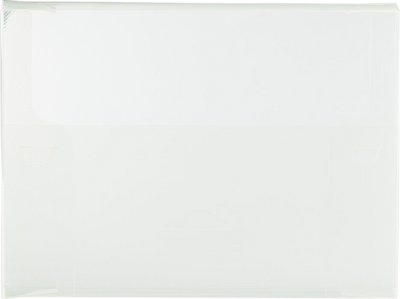 Clear Grid 10 x 13 1/2 x 1 3/4 Plastic Portfolios with Tuck Flap