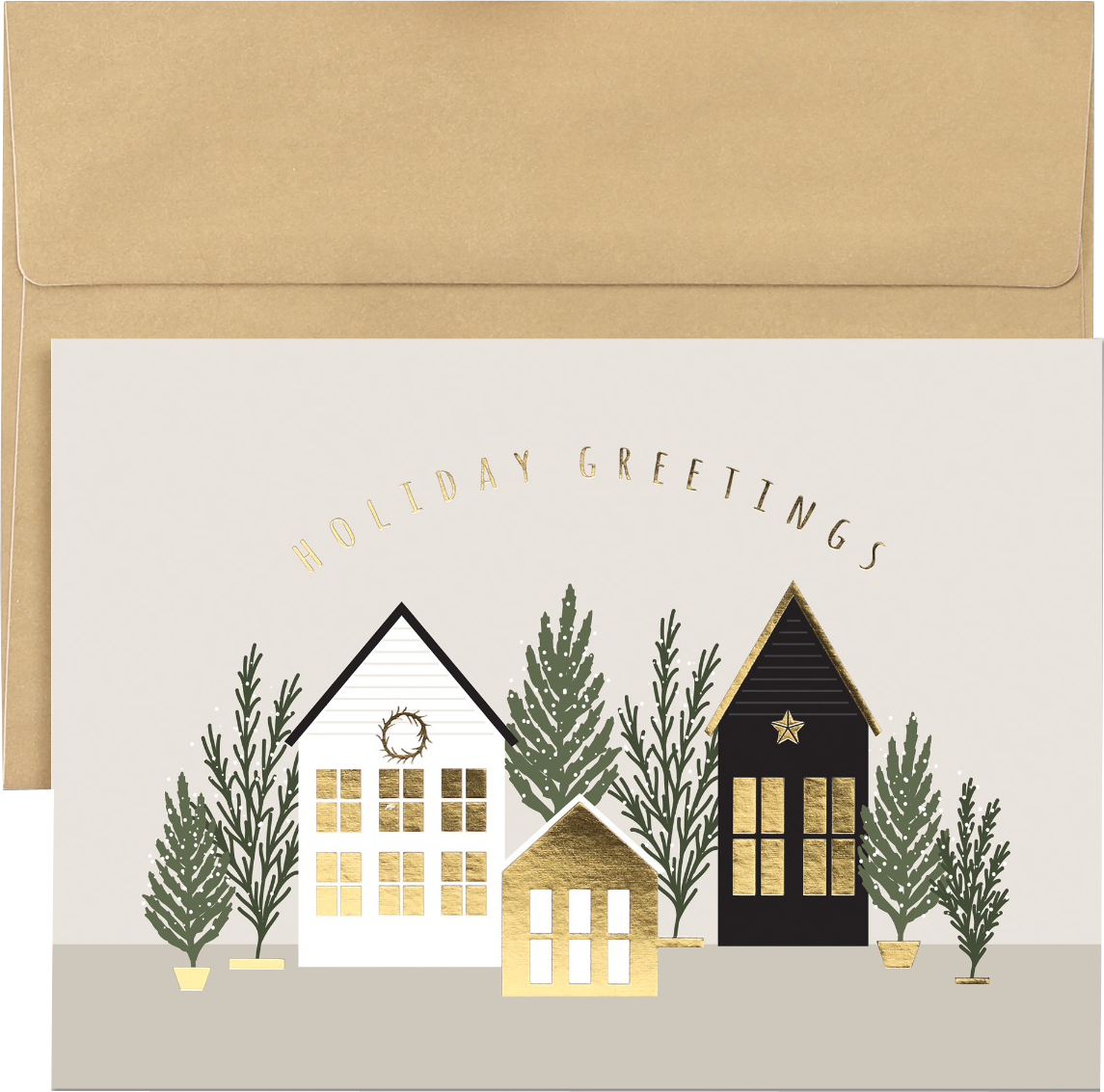 Minimalist Neighborhood Holiday Cards - 16 Pack