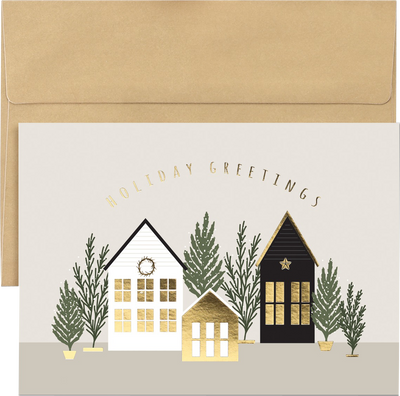 Minimalist Neighborhood Holiday Cards - 16 Pack