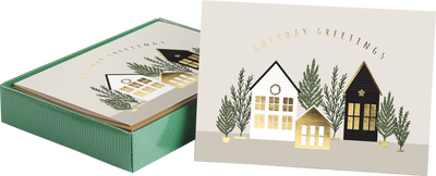 Minimalist Neighborhood Holiday Cards - 16 Pack